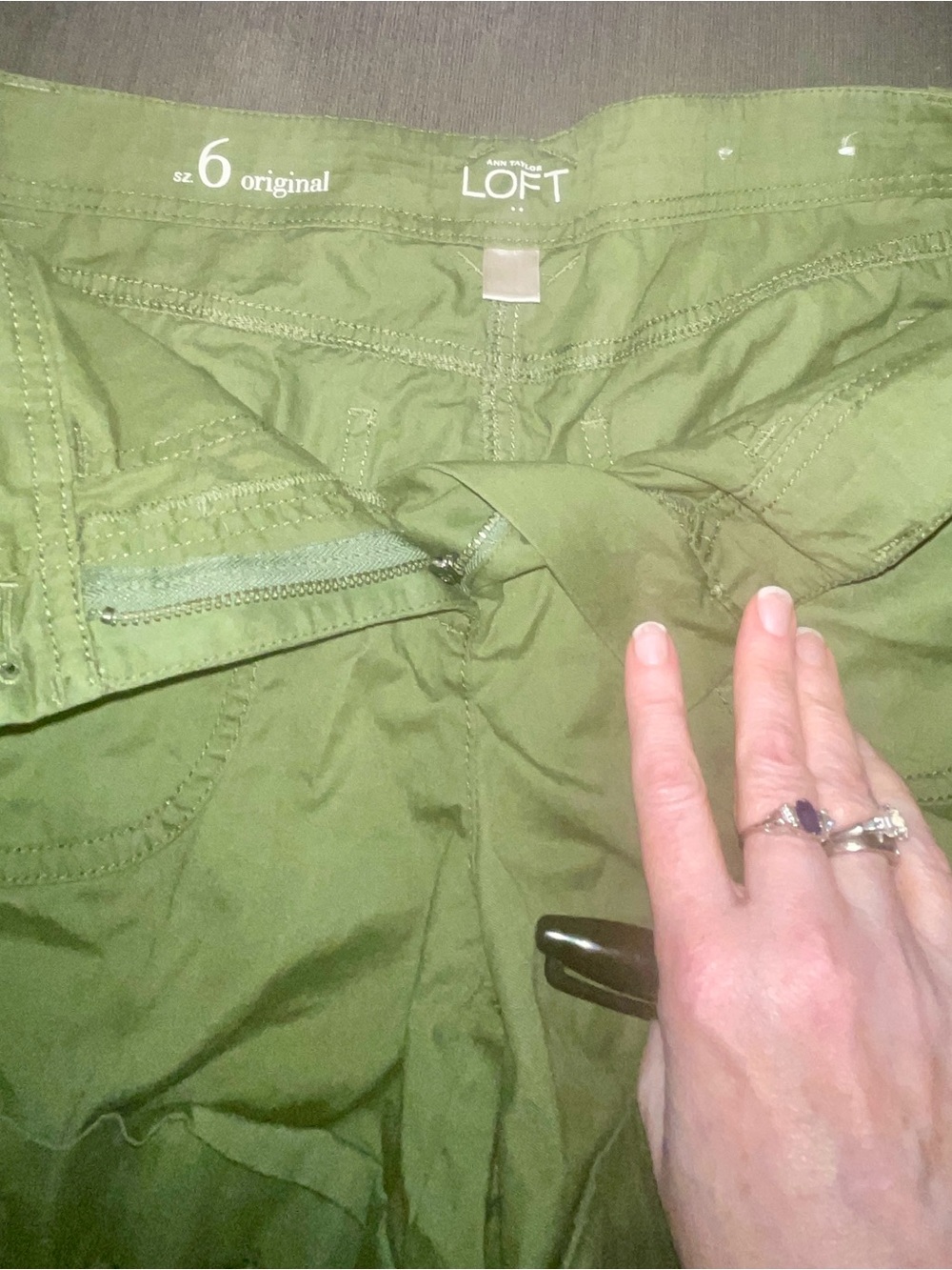 LOFT Olive Green Cargo Shorts